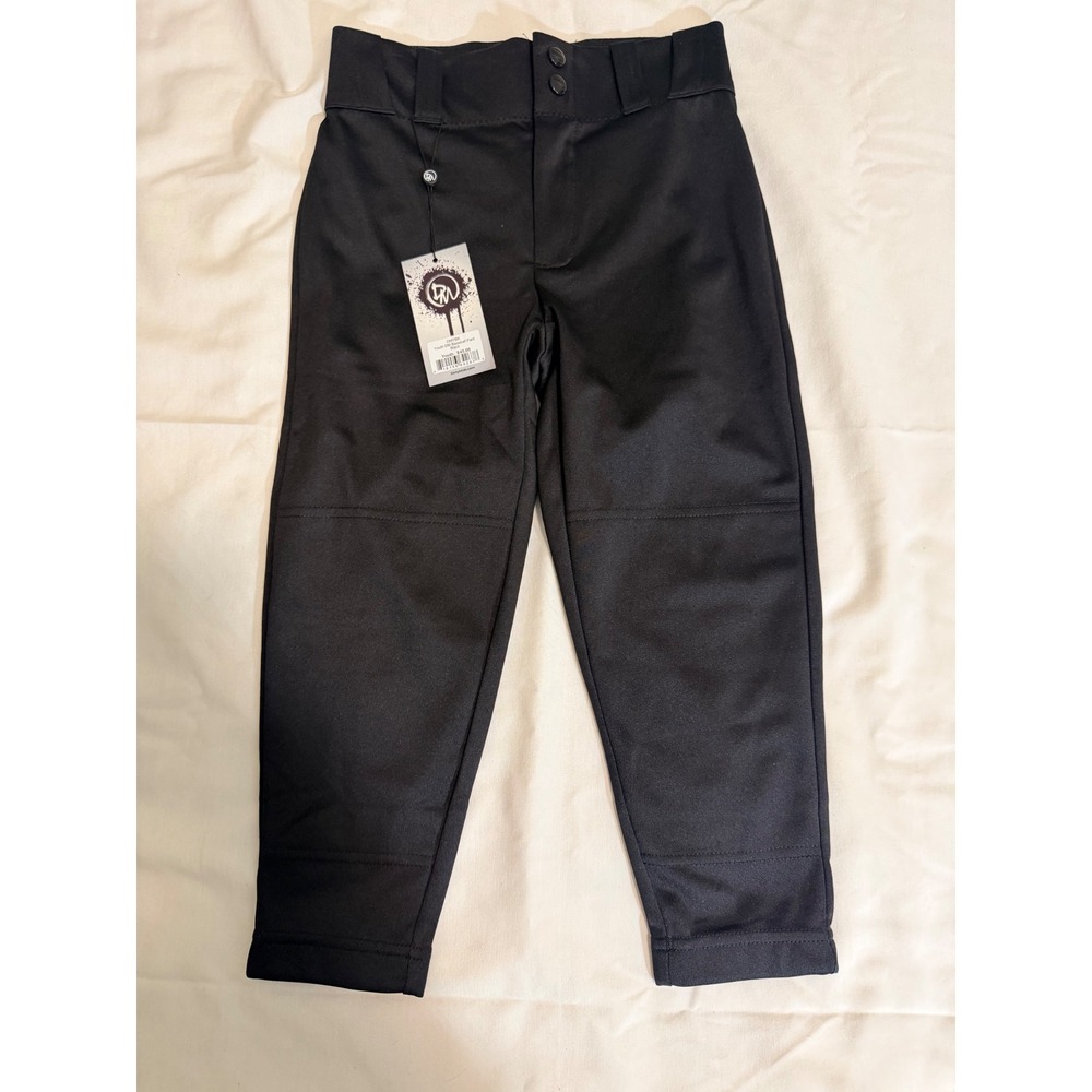 Dirty Mids Youth DM Baseball Pants Black Size Y Athletic Trousers DMYBK NWT